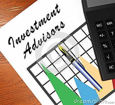 Investment Advisors Meaning Investing Advice 3d Illustration Stock Photo