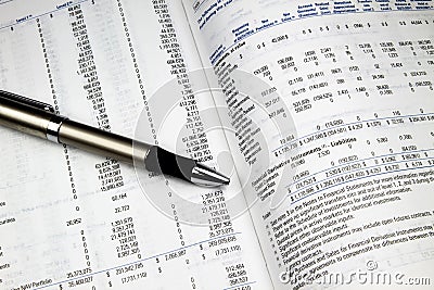 Investment Annual Report Stock Photo