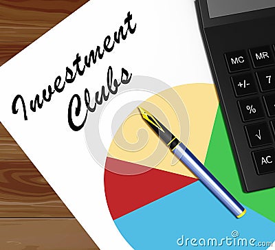 Investment Clubs Representing Invested Association 3d Illustration Stock Photo