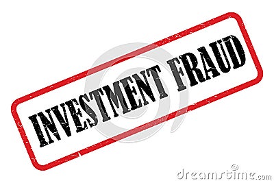 Investment fraud heading Stock Photo