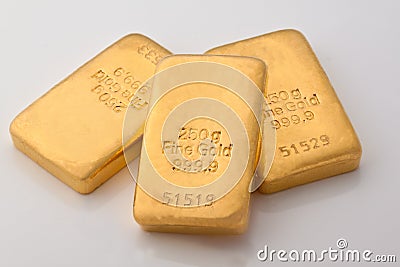 Investment in gold bullion Stock Photo