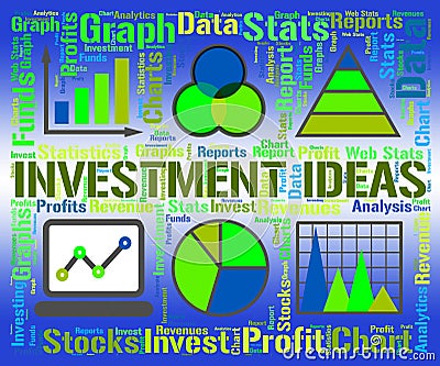 Investment Ideas Shows Shares Invention And Stock Stock Photo