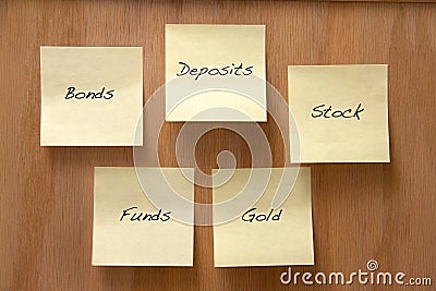 Investment options Stock Photo