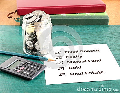 Investment Options Concept Stock Photo