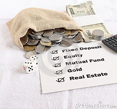 Investment Options Concept Stock Photo