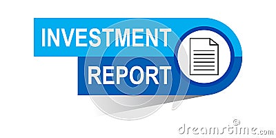 Investment report banner Vector Illustration