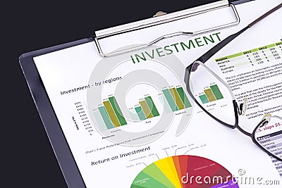 Investment Risk Management Stock Photo