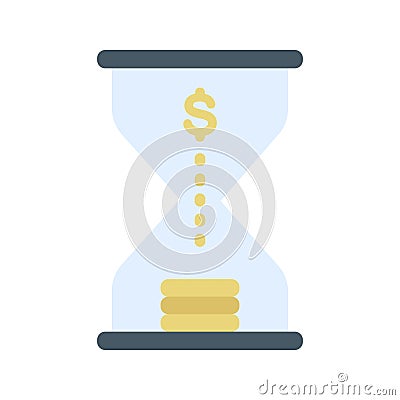 Investment Timing icon vector image. Vector Illustration