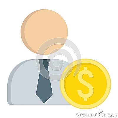 Investor flat icon, business and finance Vector Illustration