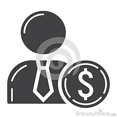 Investor glyph icon, business and finance Vector Illustration