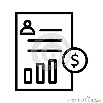 Investor information vector icon which can be easily modified or edit Vector Illustration