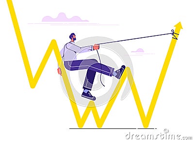 Investor skill to manage to earn more profit concept Vector Illustration