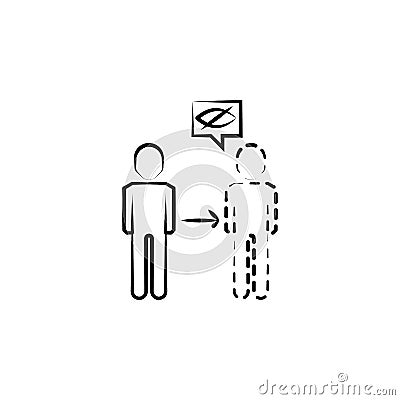 Invisibility icon. Element of mad science icon for mobile concept and web apps. Hand drawn Invisibility icon can be used for web a Stock Photo