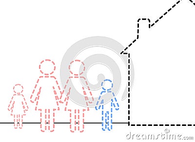 Invisible family 2 Cartoon Illustration