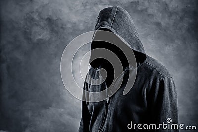 Invisible man in the hood Stock Photo