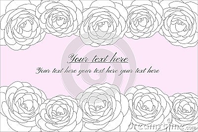 Invitation cards with roses Vector Illustration