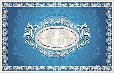 Invitation or frame with Floral background Vector Illustration