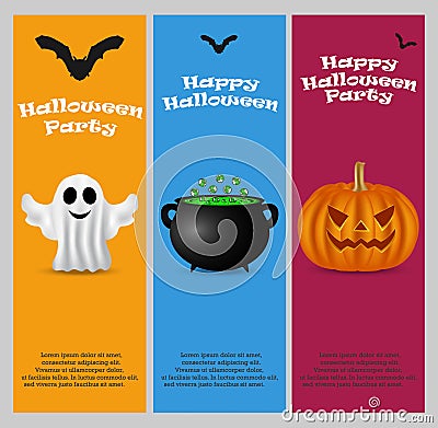 Invitation to a Halloween party Vector Illustration