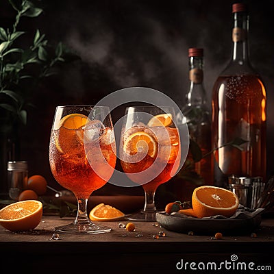 Inviting Aperitif Elegance Cartoon Illustration