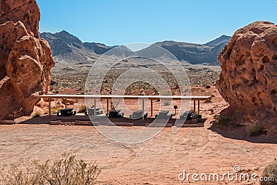 Seven Sisters at Valley of Fire State Park, Nevada Stock Photo