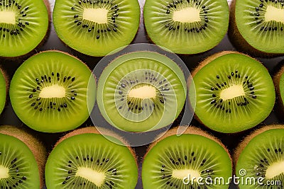 An inviting presentation of kiwifruits captured in foodgraphy photography Stock Photo