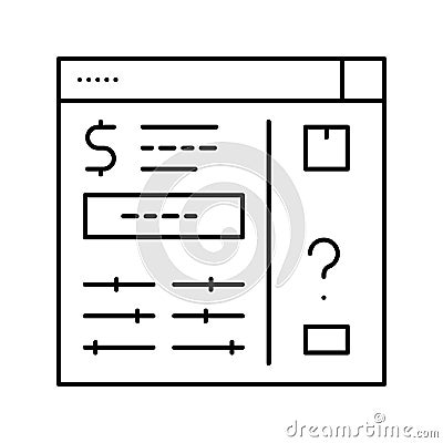 invoice approvals and disputes line icon vector illustration Cartoon Illustration