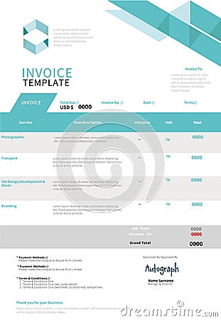 Invoice Vector Illustration