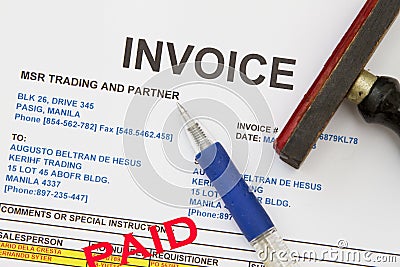 Invoice Stock Photo