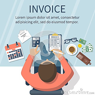 Invoice concept vector Vector Illustration