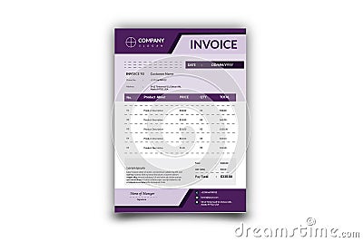 Invoice design eps Invoice vector Invoice design ai Simple invoice design eps Invoice image sample Vector Illustration