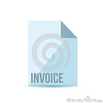 invoice document icon illustration Cartoon Illustration