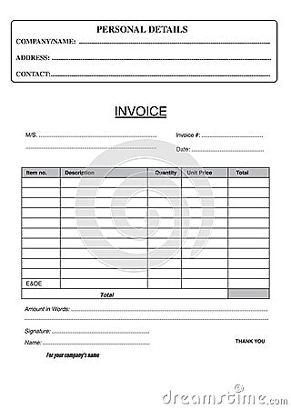 Invoice Vector Illustration