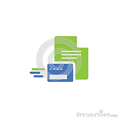 Invoice vector icon logo design Vector Illustration