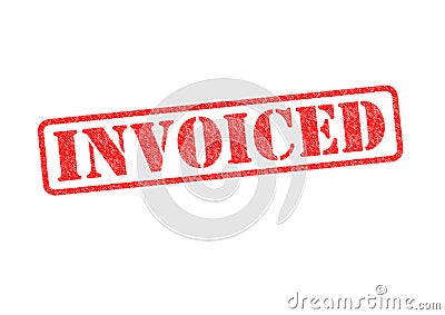 INVOICED Stamp Stock Photo