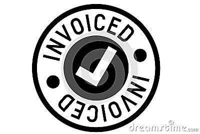 Invoiced typographic stamp Vector Illustration