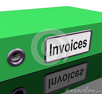 Invoices File Show Accounting And Expenses Stock Photo