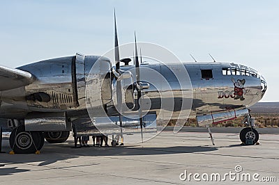 Nose of B-29 Superfortress DOC Editorial Stock Photo