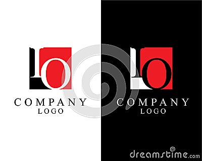 Io, oi letters logo design template vector Stock Photo