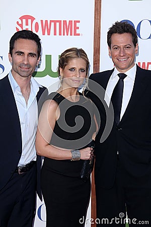 Ioan Gruffudd,Nestor Carbonell,Sarah Michelle Gellar Editorial Stock Photo