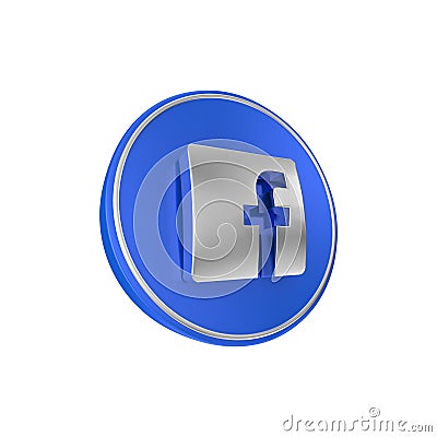 ion facebook 3d rendering design Editorial Stock Photo