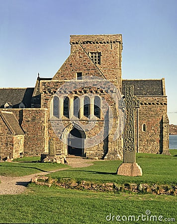 Iona Abbey Stock Photo