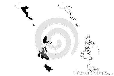 Ionian Islands Region Greece, Hellenic Republic, Hellas map vector illustration, scribble sketch Ionian Islands map Vector Illustration