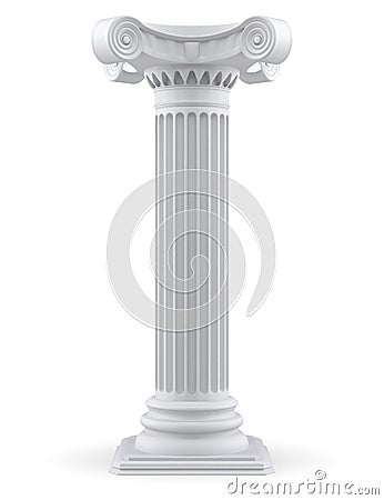 Ionic column (3d render) Stock Photo