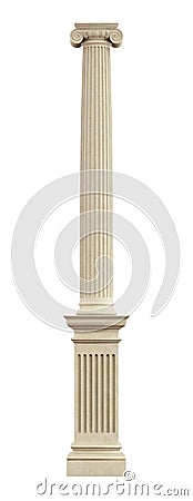 Ionic column on pedestal Stock Photo