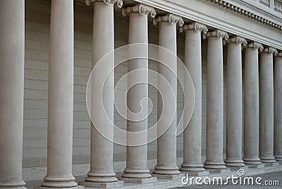 Ionic columns Stock Photo