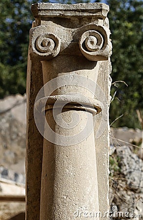 Ionic order column Stock Photo