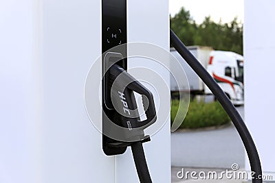 IONITY High-Power-Charging CCS Plug Editorial Stock Photo