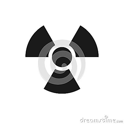 Ionizing radiation danger icon. Vector Illustration