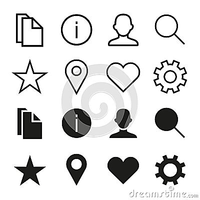 Ios 7 icons set Vector Illustration