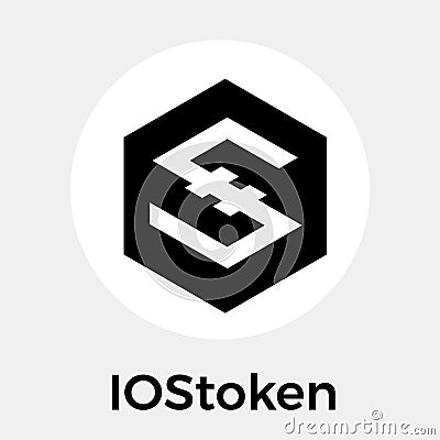 IOStoken IOST vector logo. A Secure Scalable Blockchain for Smart Services and blockchain crypto currency. Vector Illustration
